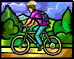 animated bicyclist