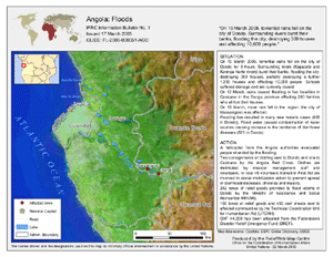 UN OCHA situation map for Angola