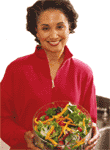 Image of woman holding a salad
