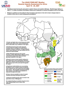 Africa hazards/benefits assessment map