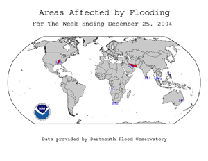 Flood map from the Dartmouth Flood Observatory