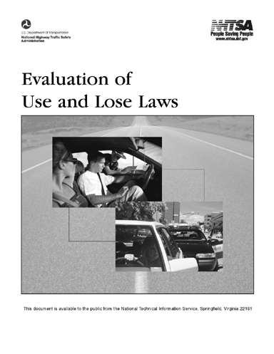 cover art for Evaluation of Use & Lose Laws
