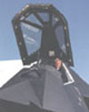 Lockheed's Ben Rich in an F-117