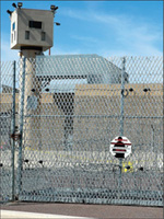 guard tower and fence