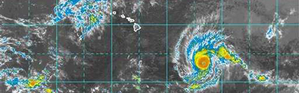 Satellite Image of Hurricane Flossie approaching the Hawaiian Islands.