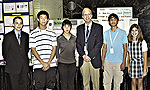 Commissioner Edward McGaffigan poses with the five students who were Montgomery County Science Fair participants and winners of the NRC Special Award