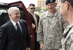 GATES VISITS INTREPID CENTER - Click for high resolution Photo