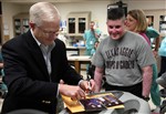 GATES VISITS WOUNDED - Click for high resolution Photo