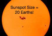 Image of an enormous sunspot.