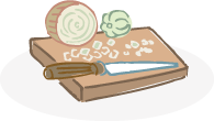 Illustration of onions
