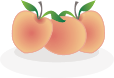 Illustration of peaches