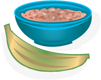 Illustration of beans in a bowl