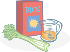 Illustration of sunshine rice