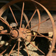 Old wagon wheels