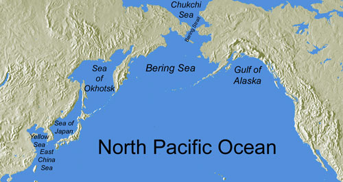 map of the North Pacific Ocean coastline