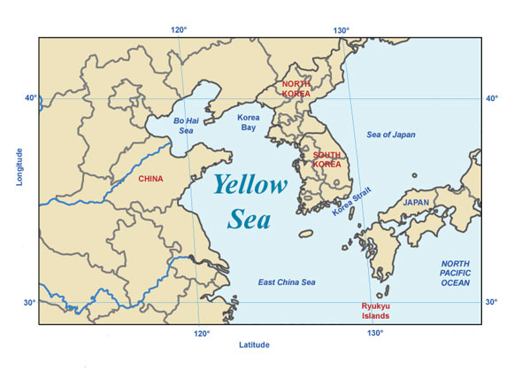 map of the Yellow Sea