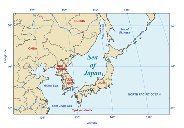 map of the Sea of Japan