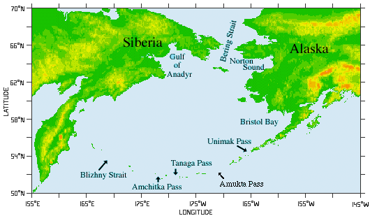 Marginal seas of the Bering Sea