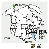 Distribution of Eryngium aquaticum L. var. ravenelii (A. Gray) Mathias & Constance. . 