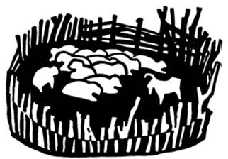 Graphic:  Organic livestock in pen.