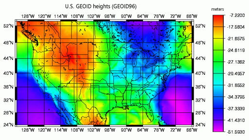 U.S. Gravity GEOID (GEOID96)