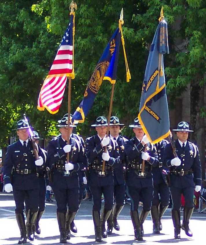 OSP Honor Guard at the Rose Parade