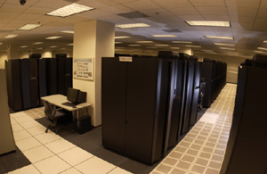 NOAA image of IBM supercomputer.