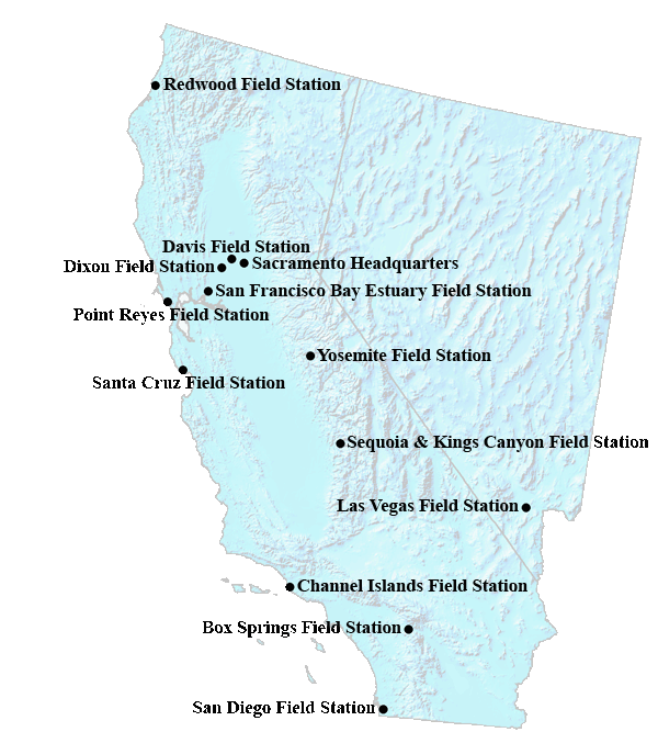 WERC Field Stations Map