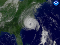 Satellite of Hurricane Ophelia on September 14, 2005. 