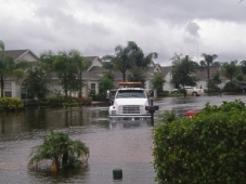 Flooded Street Scene in Melbourne Florida