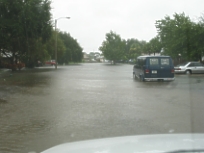 Flooded Street Scene in Melbourne, Florida