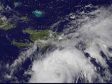 GOES image of Tropical Depression 7E