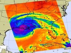 Satellite view of Hurricane Gustav