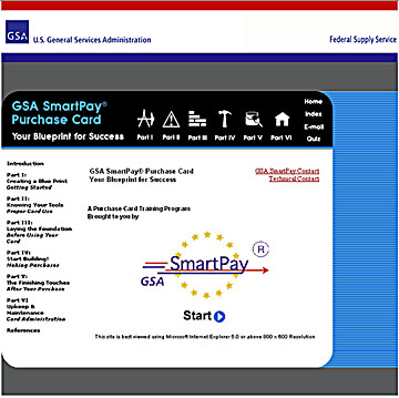 screenshot of the GSA SmartPay Purchase Card web training