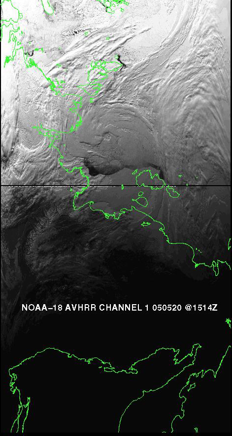 NOAA-18 AVHRR Channel 1 
