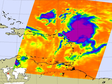 AIRS image of Tropical Storm Hanna as it moves away from the Leeward Islands