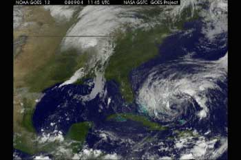GOES image of Hanna from Sept. 6, 2008
