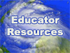 Image of a hurricane superimposed with Educator Resources