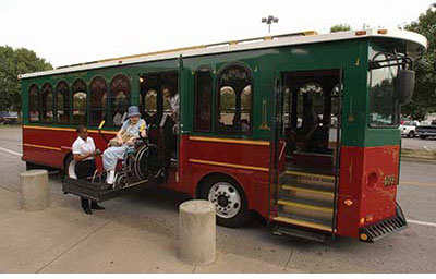 Multimodal solutions are an essential part of PLAN Go. Aging baby boomers and suburban commuters can be served through new and additional transit services, such as the trolley shown here, but current transportation funding has these plans on hold.