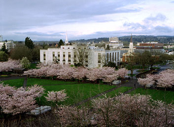 Oregon State Library in the Spring