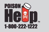 Poison Help Holtine - 1-800-222-1222