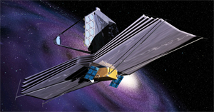 Artist's rendering of the James Webb Space Telescope.