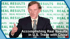 USTR Zoellick gestures during a news conference in Washington Thursday, July 8, 2004, to announce that the Bush administration has resolved disputes with China involving Chinese discrimination against American semiconductor manufacturers. (AP Photo/Hans Ericsson)