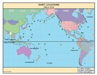NOAA DART buoy locations.