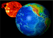 earth and sun graphic