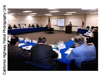 California was one of the first States to convene a special task force, shown here, to address traffic safety issues for older adults. The task force released its report, Traffic Safety Among Older Adults: Recommendations for California, in 2002.
