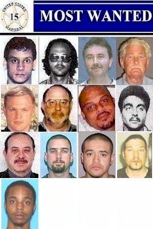 Current 15 Most Wanted Fugitives