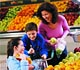 Mom and children shopping