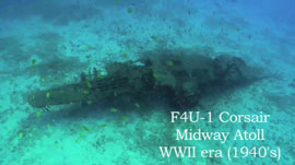 corsair wreckage underwater