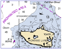 NOAA nautical chart.